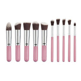 Silver/Golden Makeup Brushes Set