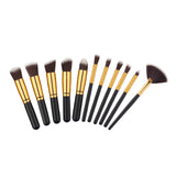 Silver/Golden Makeup Brushes Set