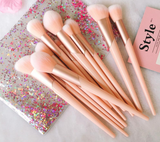 7pcs Rose Gold Handle Makeup Brushes Set