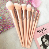 7pcs Rose Gold Handle Makeup Brushes Set