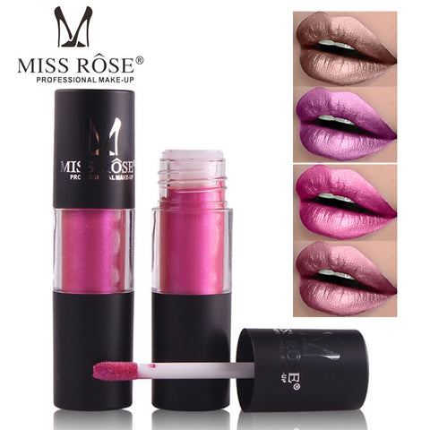 Miss Rose Metallic Lipstick Waterproof Makeup for women