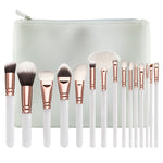 15pcs Pink Makeup Brushes Set