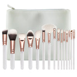 15pcs Pink Makeup Brushes Set