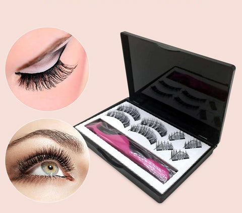 8PCS 3D Magnetic Eyelashes with 2 Magnets Magnetic