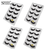 3D mink lashes 5 pairs fake eyelashes natural