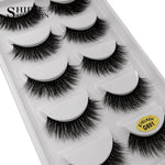 3D mink lashes 5 pairs fake eyelashes natural