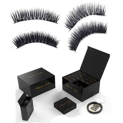 4pcs/pairs Magnetic Eyelashes 3D Soft Natural
